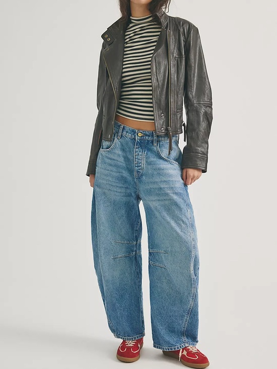Free People Denim - NWT FREE PEOPLE Good Luck Mid Rise Barrel Jeans!